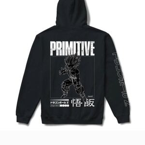 Dragon Ball Z Primitive Black Anime Graphic Hoodie